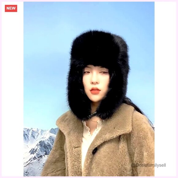 Faux Fur Trapper Hat with Earmuffs, Winter Warm Hat for Men Women main image 6